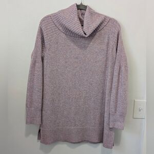 89th & Madison Women's Cowl Neck Sweater Heathered Lavender Size M Stretch